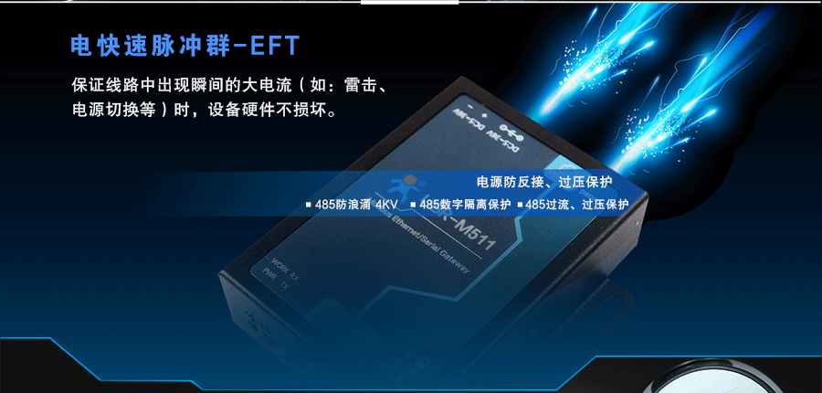 modbus网关的硬件保护：EFT
